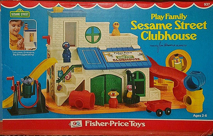 Vintage Fisher Price Sesame Street Club House