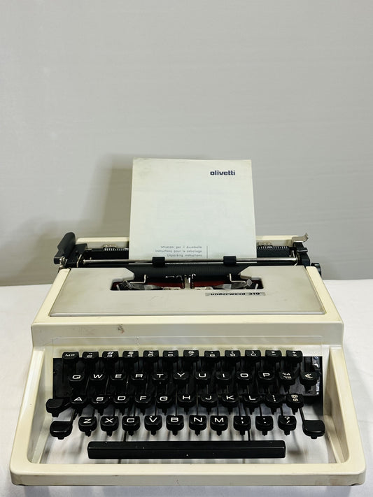 Vintage Olivetti Underwood 310 1970's Typewriter